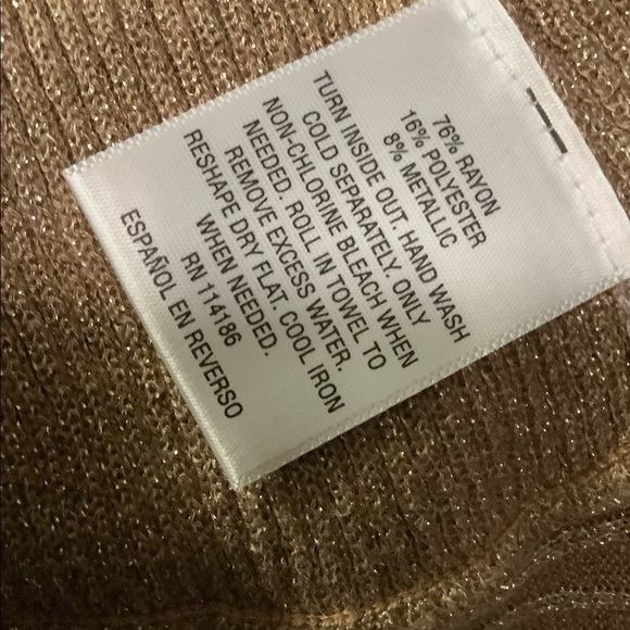 JM collection golden open cardigan size 12W (0X) - Picture 8 of 11